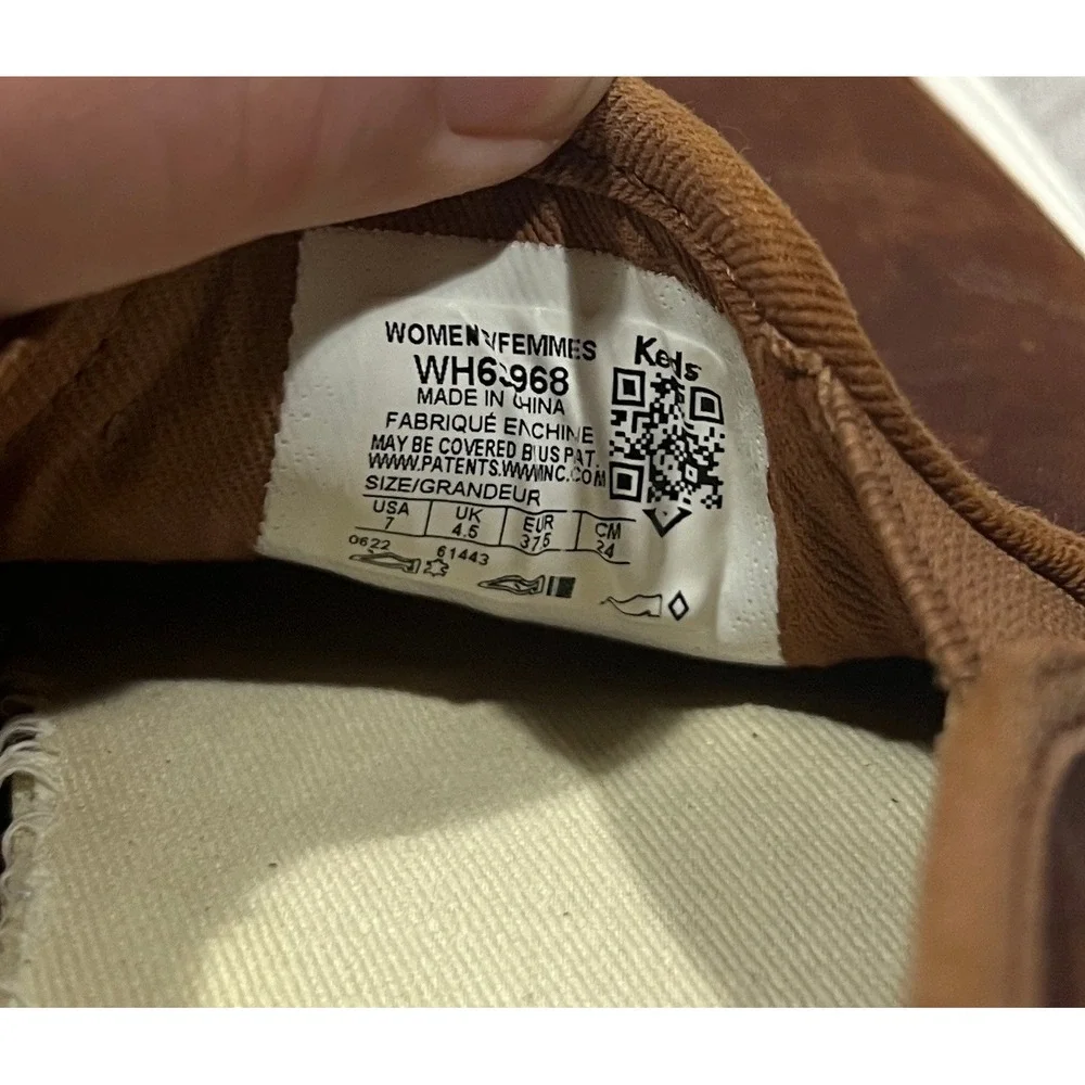 Keds Womens Double Decker Slip On Leather Sneaker Shoes, Cognac Size 7
